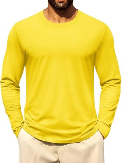 Cotton Long Sleeve Tee Shirts Crew Neck