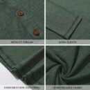 Men's Casual Slim Fit Long Sleeve Henley T-Shirts